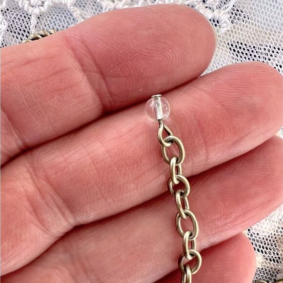 Textured Circles Brushed Gold Choker Necklace - Picture 9 of 10